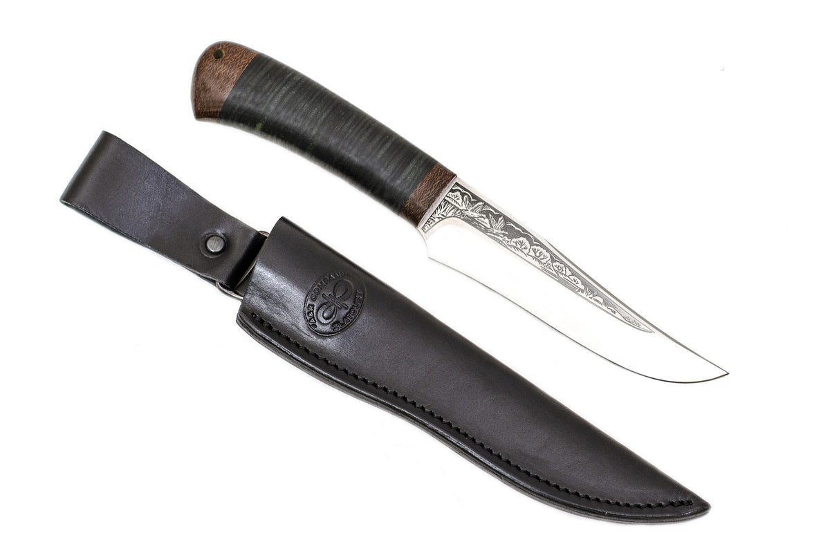 A&R, Eastern, Hunting, Fixed, 95X18 Stainless, Leather