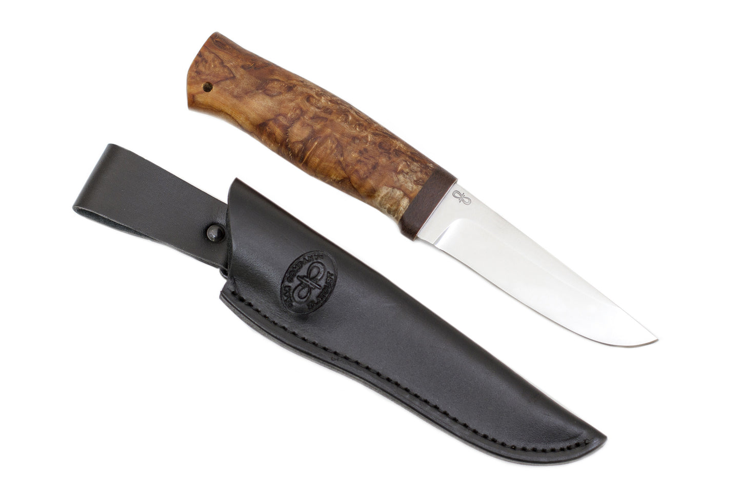 A&R, Barsuk, Hunting, Fixed, 95X18 Stainless, Karelian Birch
