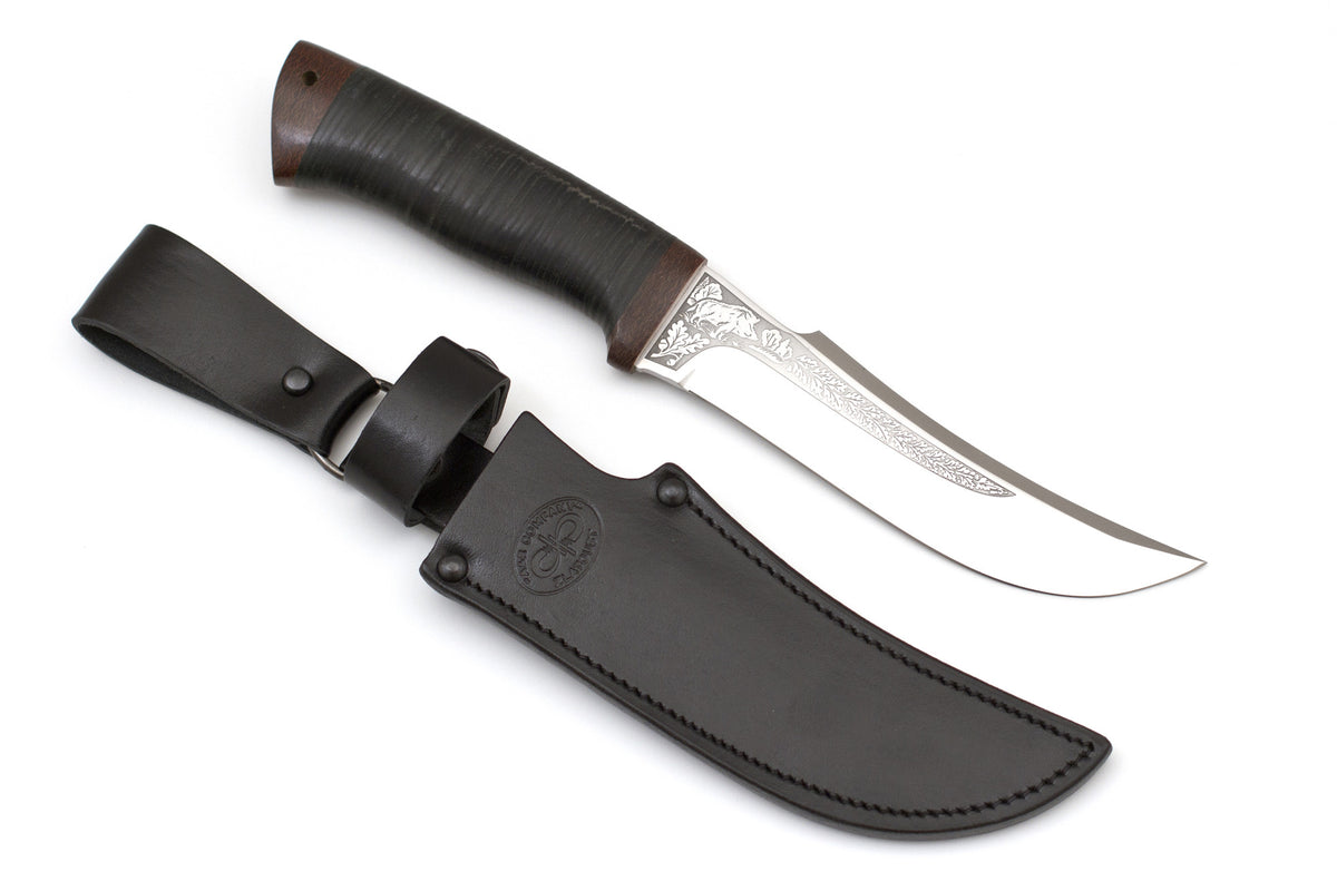 A&R, Dubrava, Hunting, Fixed, 95X18 Stainless, Leather