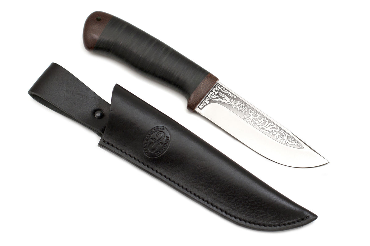 A&R, Chaser, Hunting, Fixed, 95X18 Stainless, Leather