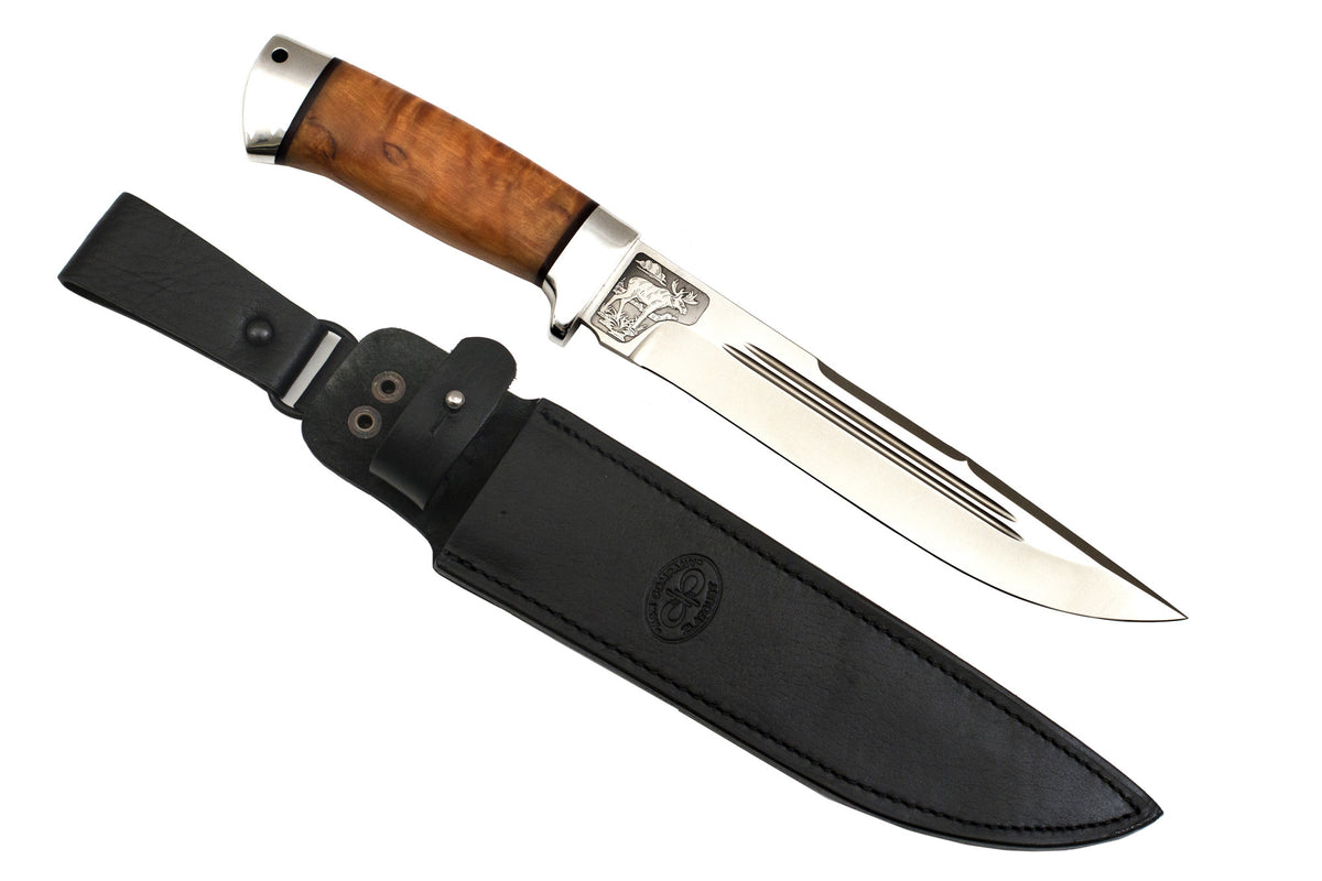 A&R Big Hunting Knife SOKHATY (MOOSE), Karel Birch, 95x18 Stainless