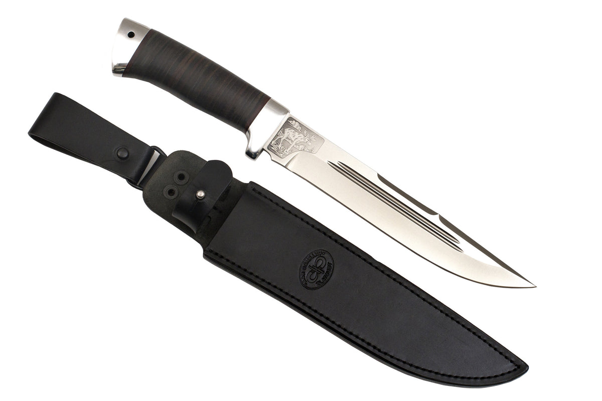 A&R Big Hunting Knife SOKHATY (MOOSE), Leather, 95x18 Stainless
