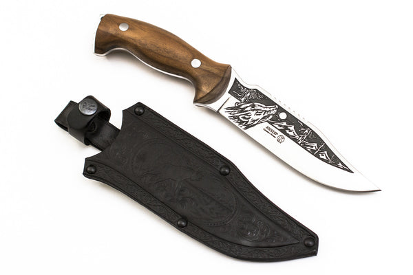 Kizlyar, Taiga, Camping, Fixed, Z60CDV14, Walnut – Russian Blades