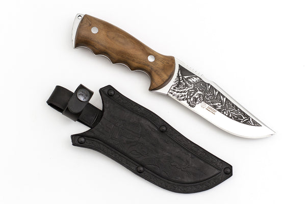 Kizlyar, Khazar, Camping, Fixed, Z60CDV14, Walnut – Russian Blades