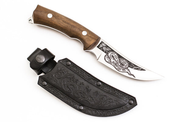 Kizlyar, Gurza-2, Hunting, Fixed, Z60CDV14, Walnut – Russian