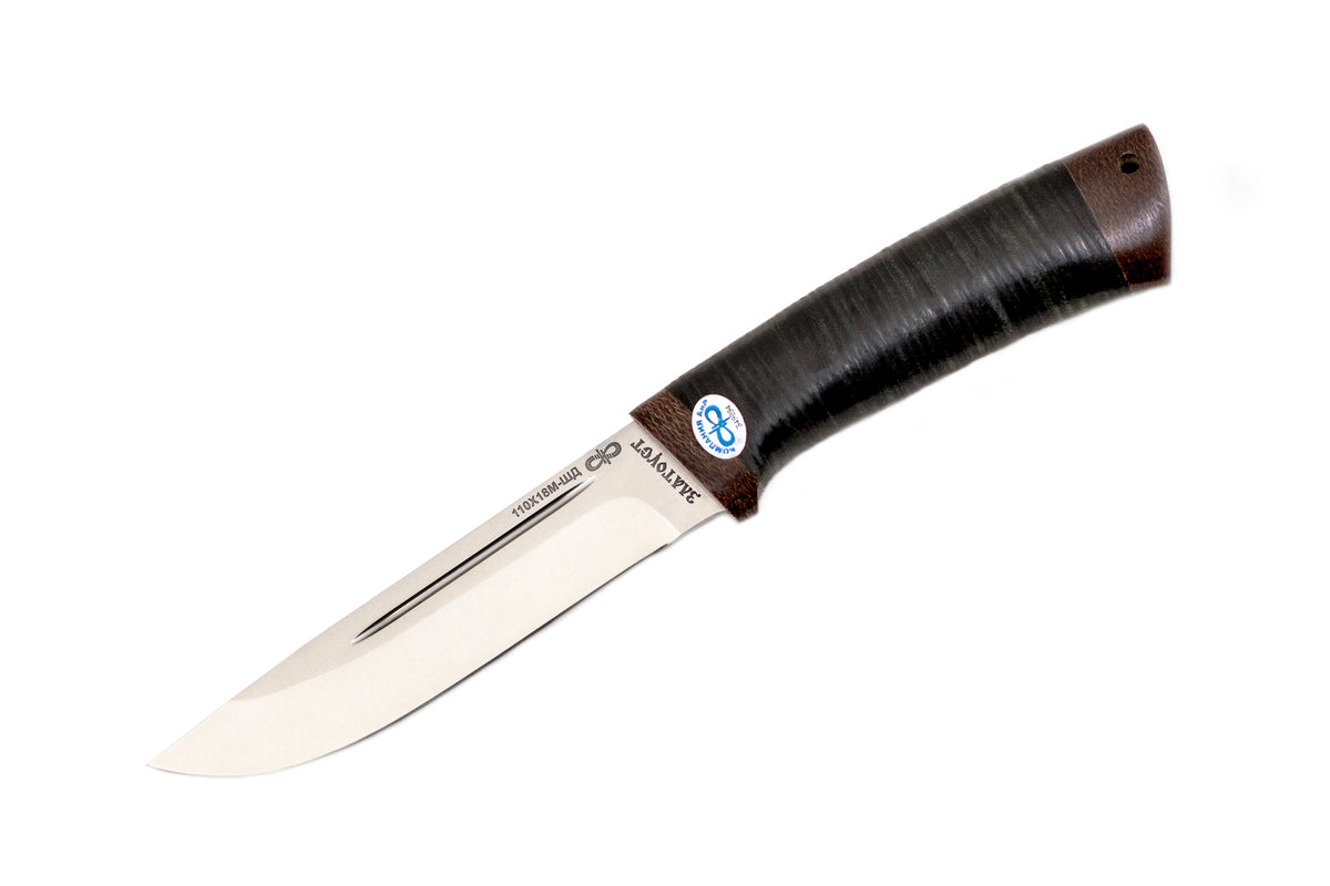 A&R, Swift, Camping, Hunting Fixed Blade Knife, 110X18M-SHD Stainless, Leather