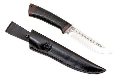 A&R, Swift, Camping, Hunting Fixed Blade Knife, 110X18M-SHD Stainless, Leather