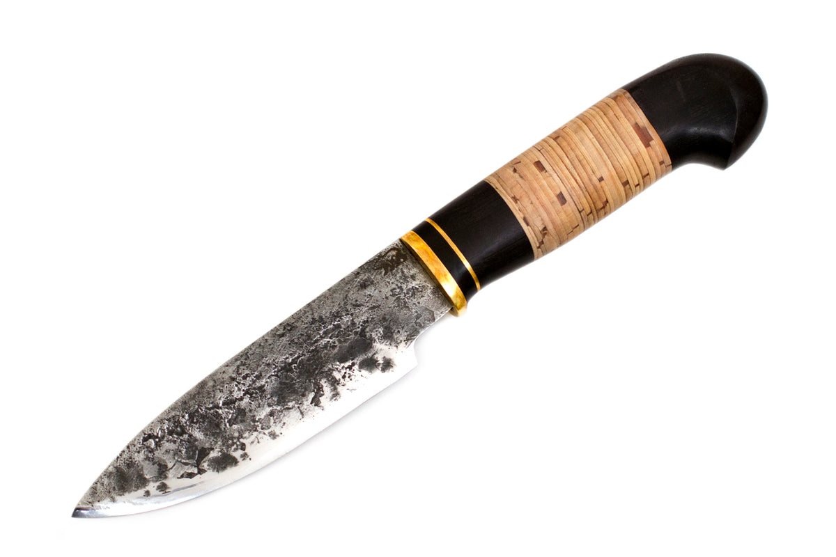 Medved, Working Horse, Hunting, Fixed, 9XC Hand Forged, Birch Bark and Hornbeam