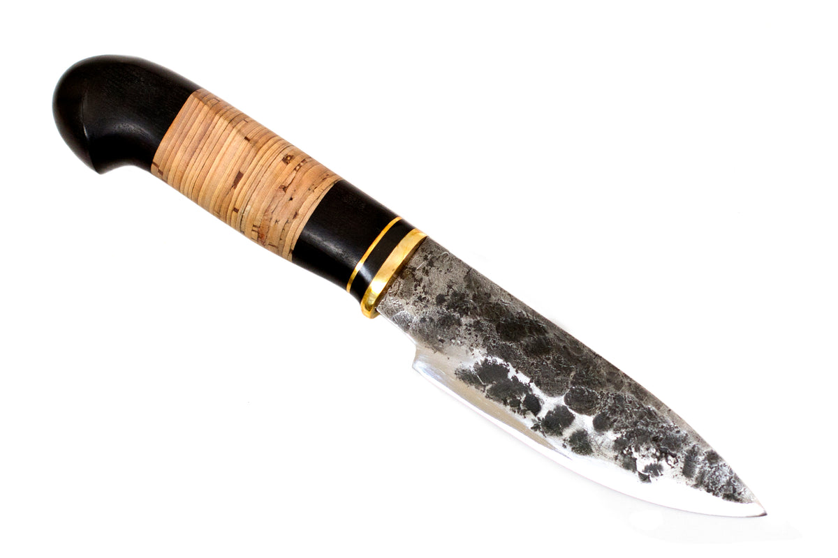 Medved, Working Horse, Hunting, Fixed, 9XC Hand Forged, Birch Bark and Hornbeam