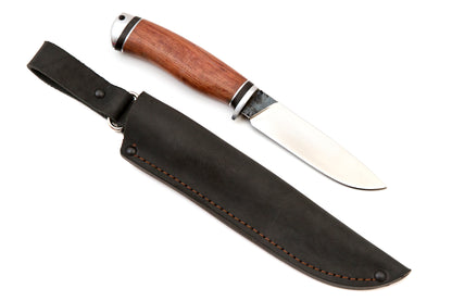 Medved, Pastukh, Hunting and Camping Knife, Fixed, 95x18 Stainless Blade, Bubinga and Duralumin