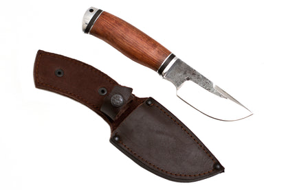 Medved, Kustar, Hunting, Skinner, Fixed 95X18 Stainless Blade, Bubinga Hardwood  and Duralumin