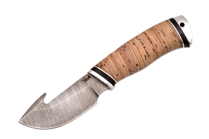 Medved, Solo Skinner, Hunting, Skinner, Fixed, Damascus, Birch Bark