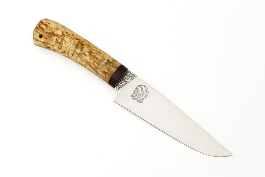 A&R, Baribal, Hunting, Fixed, 95X18 Stainless, Karelian Birch