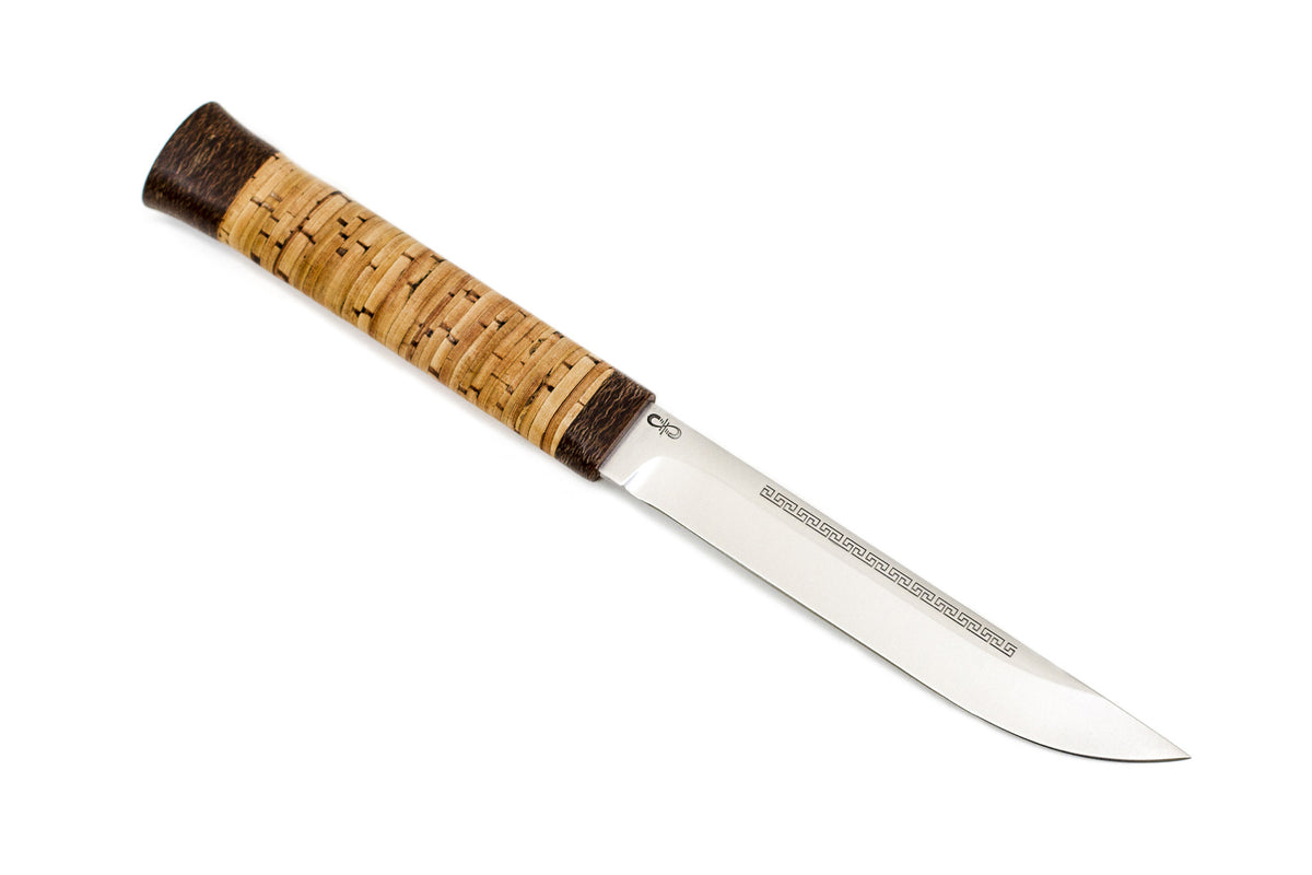 A&R, Buryat Small, Hunting, Fixed, 100X13M Stainless, Birch Bark