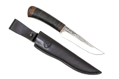 A&R, Eastern, Hunting, Fixed, 95X18 Stainless, Leather