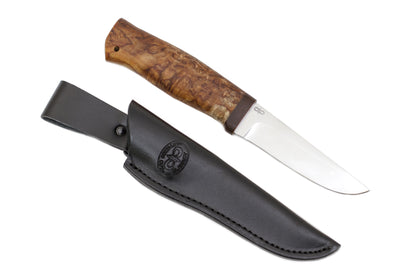 A&R, Barsuk, Hunting, Fixed, 95X18 Stainless, Karelian Birch