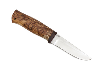A&R, Barsuk, Hunting, Fixed, 95X18 Stainless, Karelian Birch