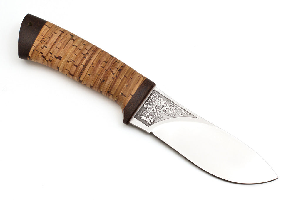 A&R, Gepard, Hunting Skinner, Fixed, 95X18 Stainless, Birch Bark