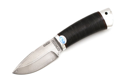 A&R, Ded Mazay, Hunting, Fixed, Zladinox ZDI1016 Stainless Damascuss, Leather