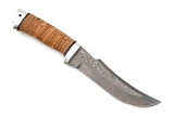 A&R, Dubrava, Hunting, Fixed, ZDI 0803 Polished Damascus, Birch Bark