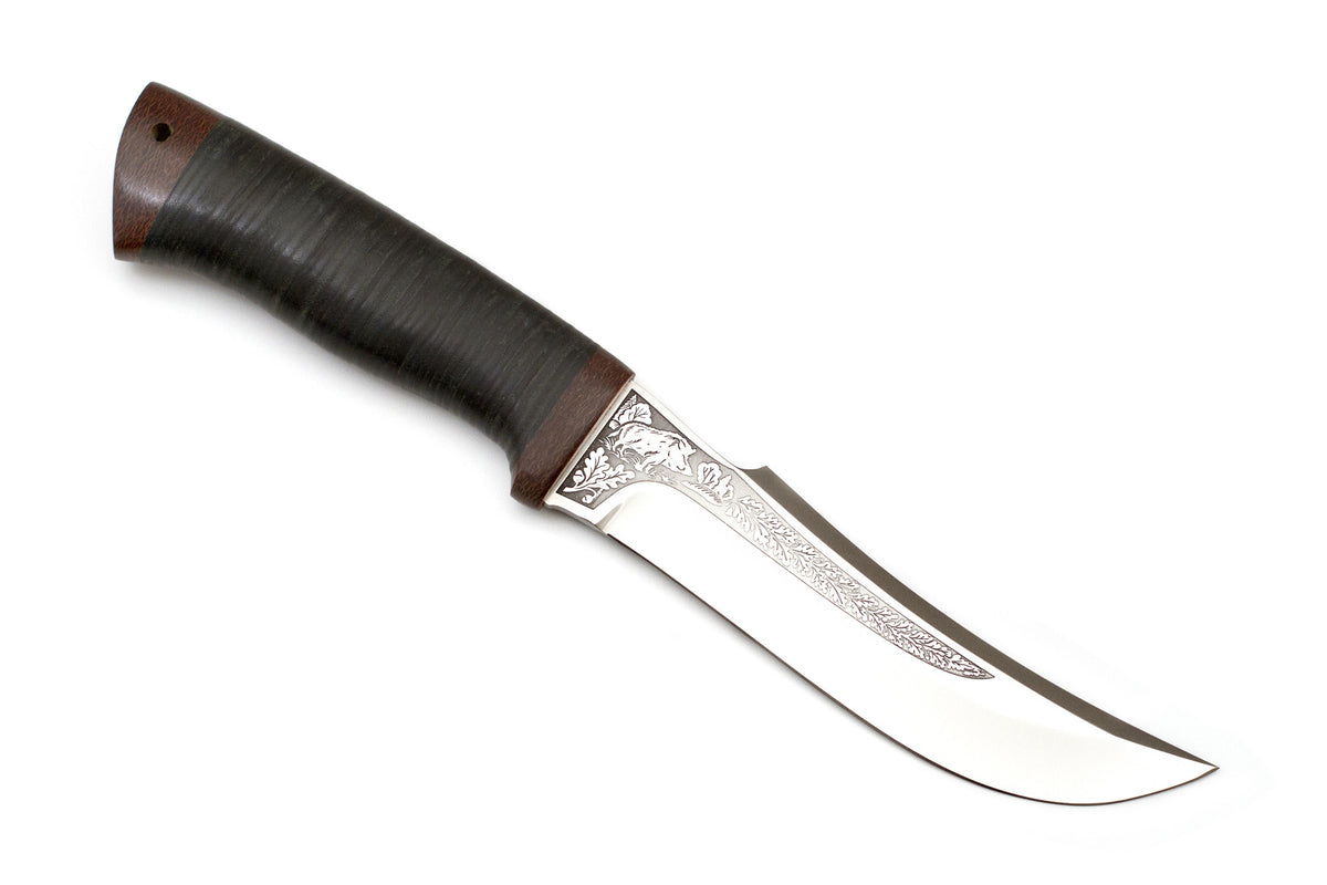 A&R, Dubrava, Hunting, Fixed, 95X18 Stainless, Leather
