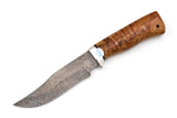 A&R, White Fang, Hunting, Fixed, ZD 0803 Damascuss, Karelian Birch
