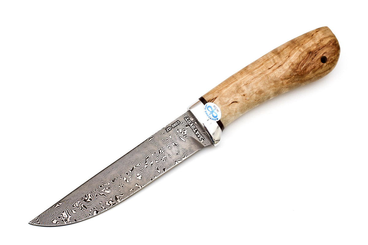A&R, Lisa, Camping, Fixed, ZD 0803 Damascuss, Karelian Birch