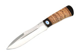 A&R, Zhalo, Hunting, Fixed, 95X18 Stainless, Birch Bark