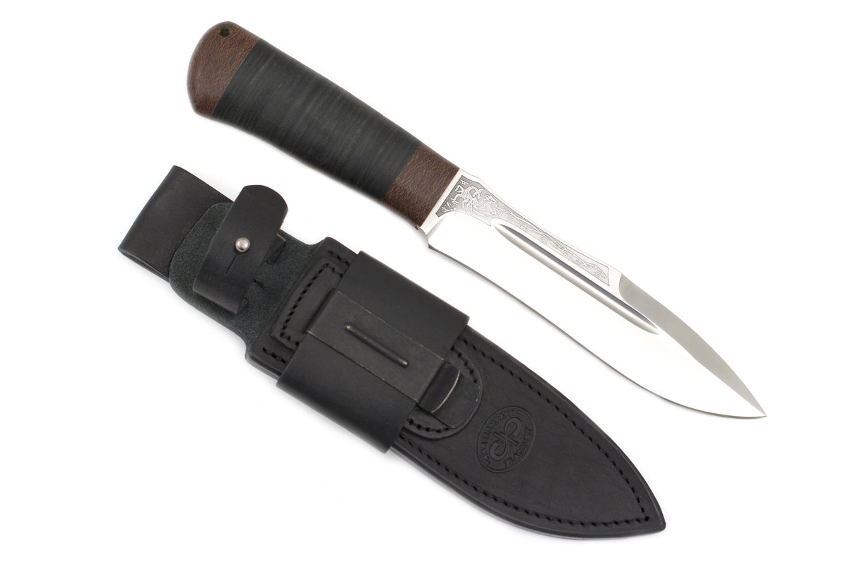 A&R, Zhalo, Hunting, Fixed, 95X18 Stainless, Leather