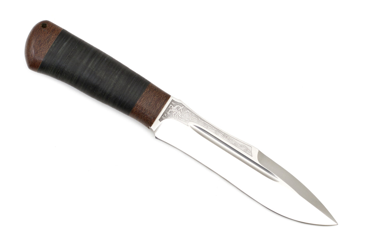 A&R, Zhalo, Hunting, Fixed, 95X18 Stainless, Leather
