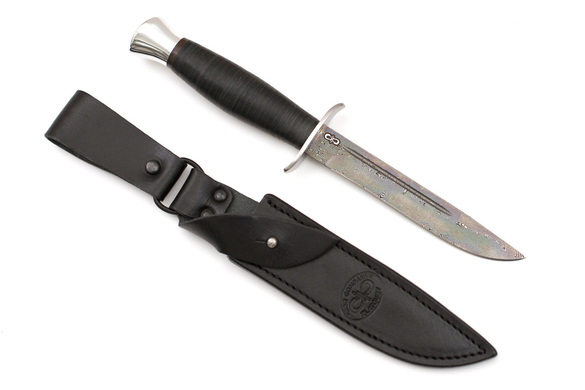 A&R, Finka 2, Tactical, Fixed, ZD 0803 Polished Damascuss, Leather