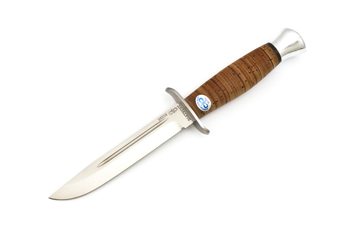 A&R, Finka 2, Tactical, Fixed, 95X18 Stainless, Birch Bark