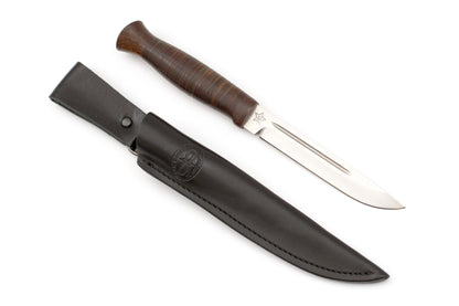 A&R, Finka 3, Hunting, Fixed, 95X18 Stainless, Leather