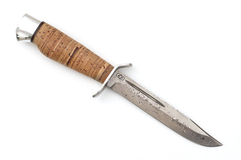 A&R, Shtrafbat, Hunting, Fixed, ZD 0803 Damascuss, Birch Bark