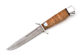 A&R, Shtrafbat, Hunting, Fixed, Zladinox ZDI1016 Stainless Damascuss, Birch Bark