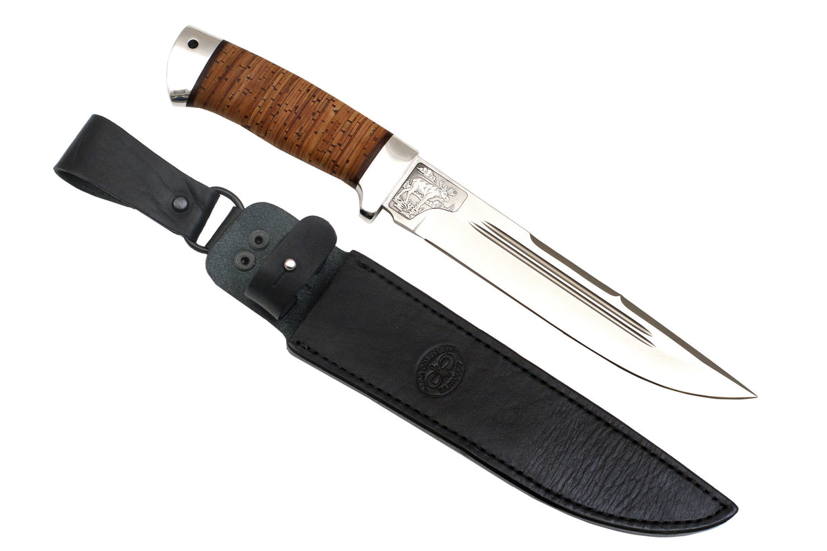 A&R Big Hunting Knife SOKHATY (MOOSE),  Birch Bark,  95x18 Stainless