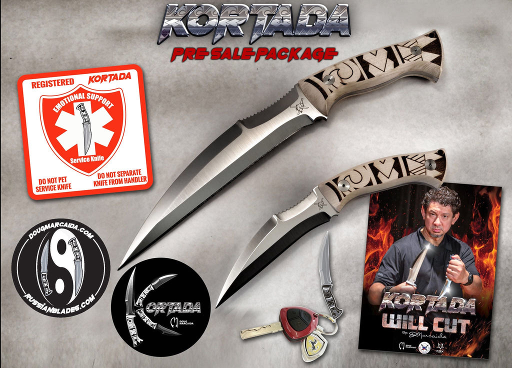 Kortada Limited Edition Set, 2 knives. Designed by Doug Marcaida