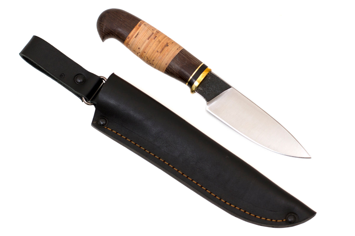 Medved, Working Horse, Hunting, Fixed, X12MF steel, Hornbeam and Birch Bark handle