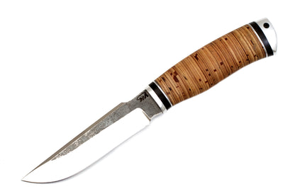 Medved, Sputnik, Hunting, Fixed, 95X18 Stainless, Birch Bark