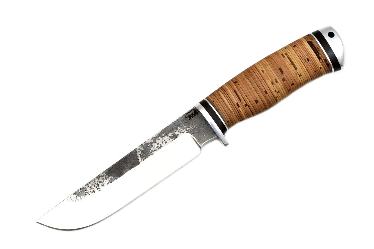 Medved, Legioner, Hunting, Fixed, 95X18 Stainless, Birch Bark