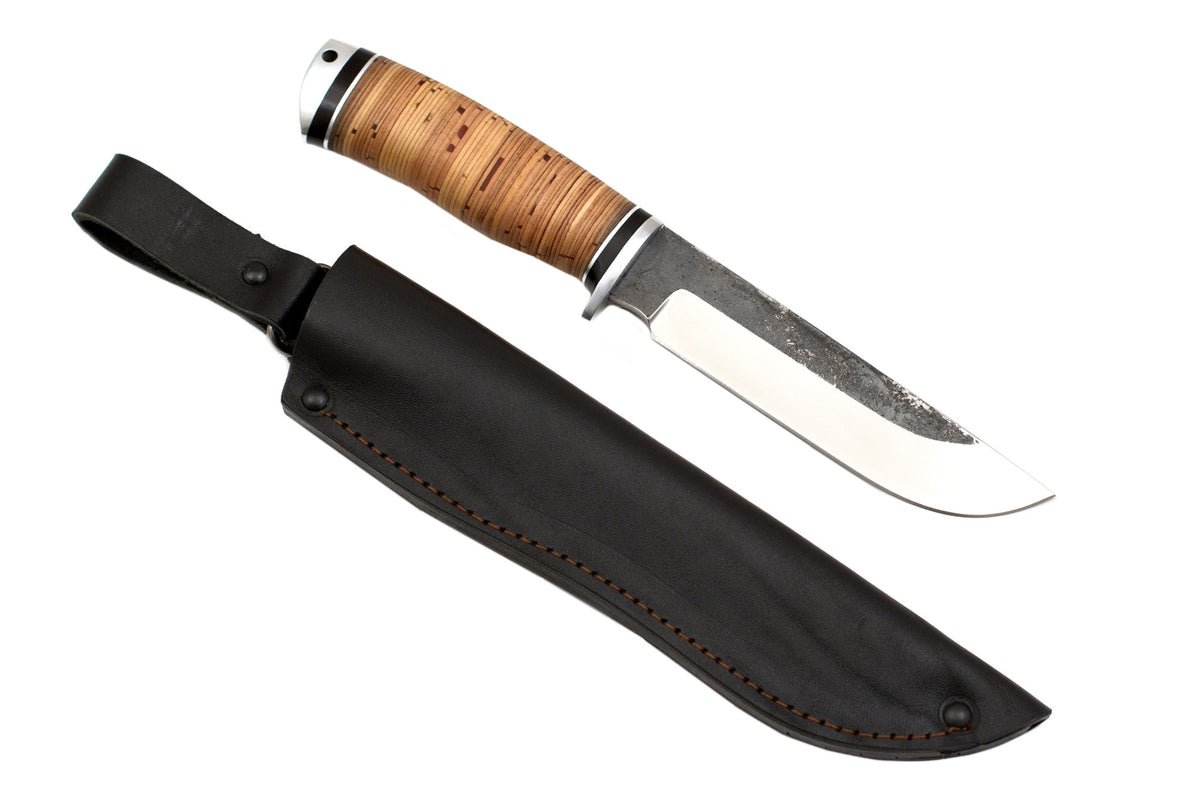 Medved, Legioner, Hunting, Fixed, 95X18 Stainless, Birch Bark
