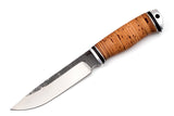 Medved, Karma, Hunting and Camping knife, Fixed, Stainless 95X18 blade, Birch Bark and Aluminum handle