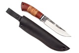 Medved, Karma, Hunting and Camping knife, Fixed, Stainless 95X18 blade, Bubinga and Birch Bark Combo handle