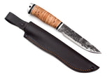 Medved, Karma, Hunting and Camping knife, Fixed, Carbon 9XC blade, Birch Bark handle