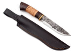 Medved, Karma, Hunting and Camping knife, Fixed, Carbon 9XC blade, Birch Bark Combo handle