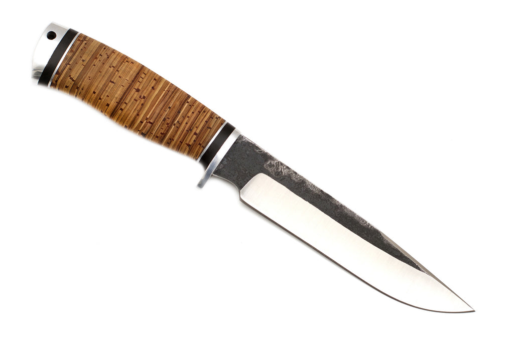 Hunting Knife Prospector-2 (X12MF, Birch bark, Duralumin)