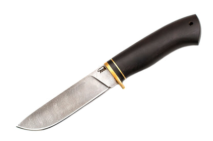 Medved, Hana, Mid size Hunting, Fixed, Damascus Blade, Hornbeam Handle