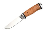 Medved, Hana, Mid size Hunting, Fixed, Stainless 95X18 Blade, Birch Bark Handle
