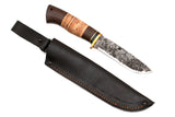 Medved, Hana, Mid size Hunting, Fixed, Hammerforged 9XC Blade, Wenge and Birch Bark Combo Handle