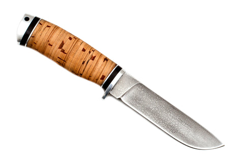 Medved, Hana, Mid size Hunting, Fixed, Diamond Cutting XB-5 Blade, Birch Bark Handle